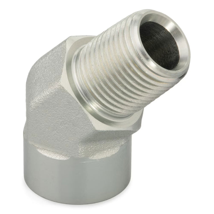 Adaptador Parker 1/4 CD45-S de Acero Codo 45
