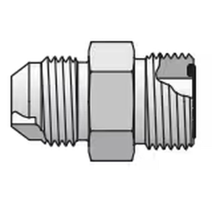 Adaptador de conversión en acero Parker 6 XHLO-S NPT a 37° Flare y face seal