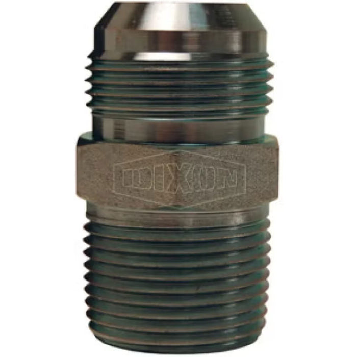 Conector Macho 37° JIC Flare a Macho NPTF Dixon SKU 2404-6-6 – Acero Recubierto de Zinc