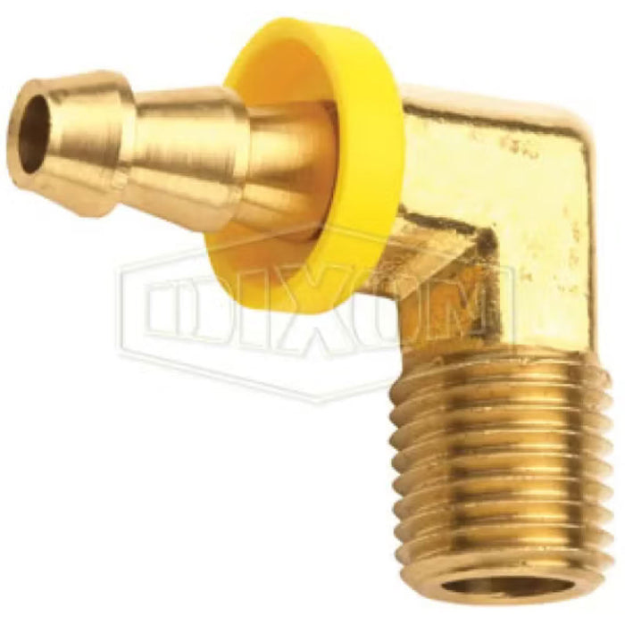 Conector de 90º Dixon SKU 2730806C – Espiga y Macho NPTF en Latón