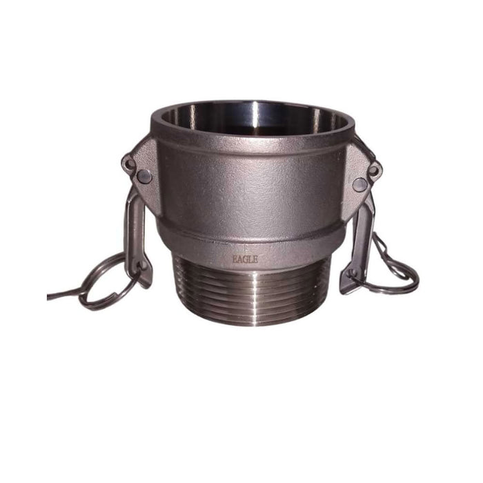 Conector de aluminio GOODEAGLEFLEX E-AL-B050 en línea con puerto hembra de 1/2 pulgadas y rosca macho NPT en aluminio