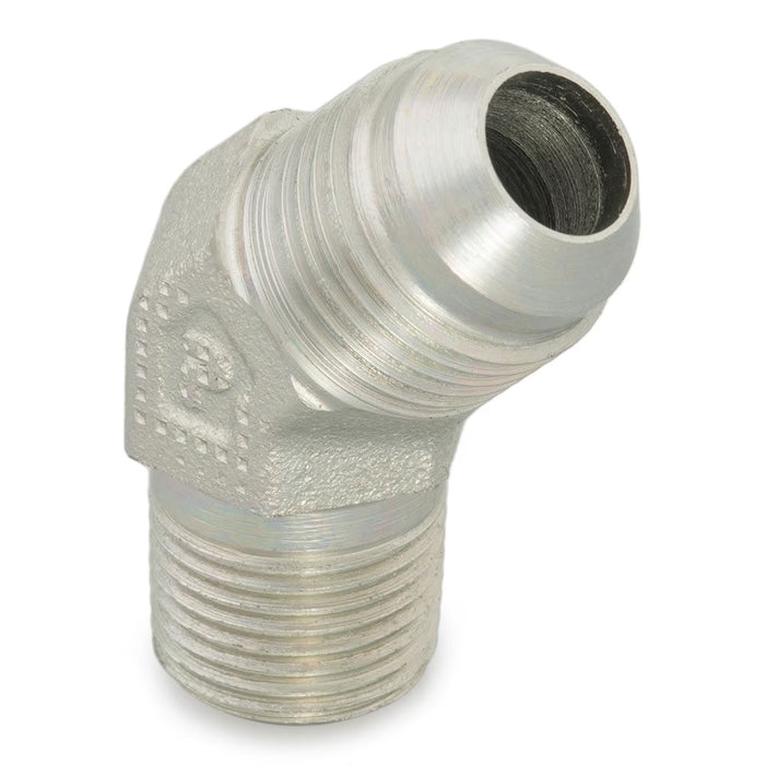 Conector en codo de 45° en acero Triple-Lok® 37° Flare SAE J514 para sistemas hidráulicos y neumáticos Parte 6 VTX-S