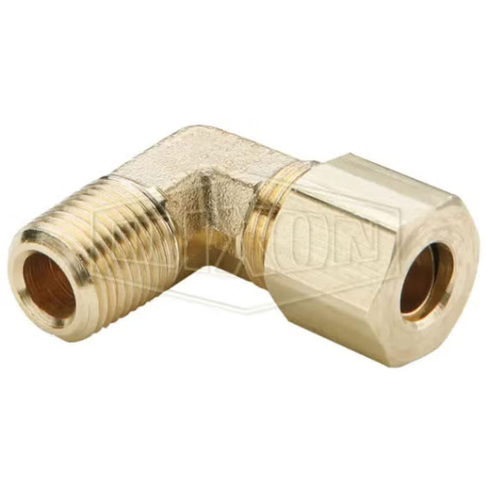 Conexiones de Compresión Dixon SKU 169C-0404 – Codo 90° Macho en Latón para Sistemas Hidráulicos
