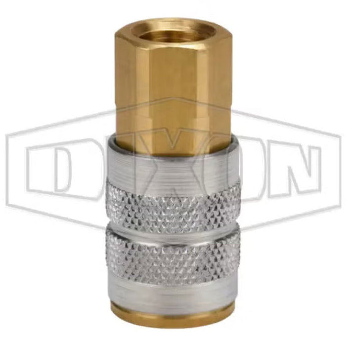 Cople Intercambio Industrial Serie F Dixon SKU 2FF2-B – Conexión en Latón Rosca Hembra NPTF 1/4 in
