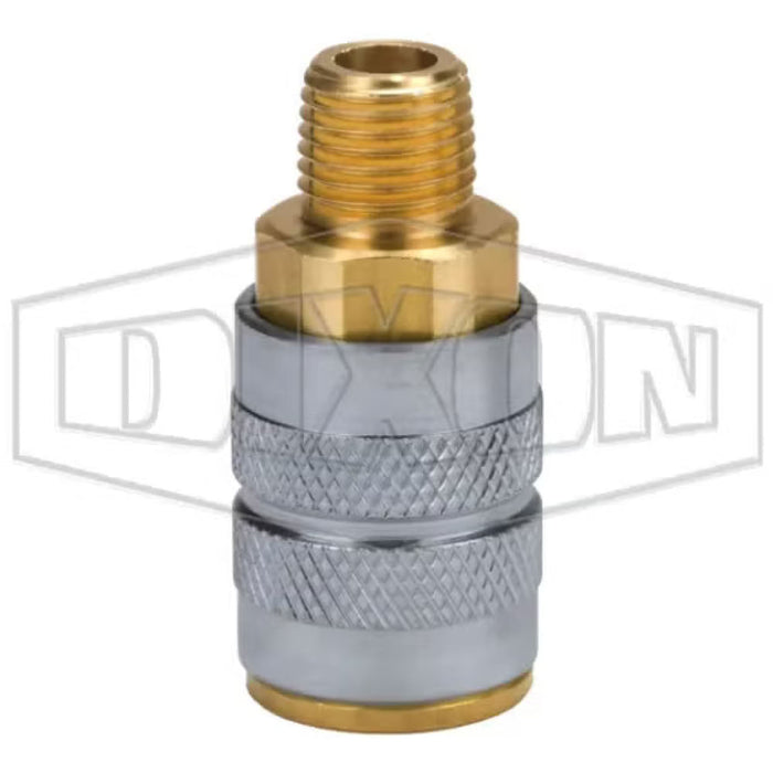 Cople Intercambio Industrial Serie F Dixon SKU 2FM3-B – Conexión en Latón, Rosca Macho NPTF 3/8"