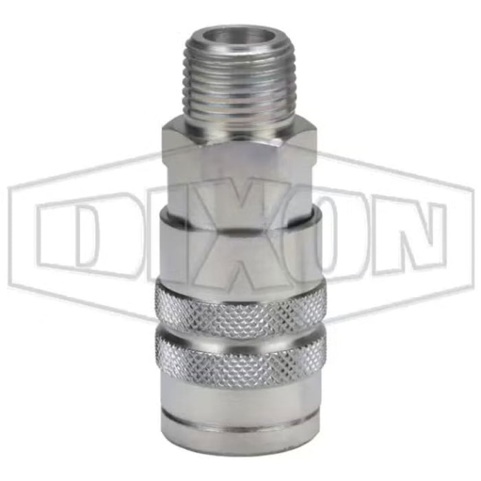 Cople Serie F Dixon SKU 4FM4 – Rosca Macho NPTF en Acero Para Conexiones Industriales