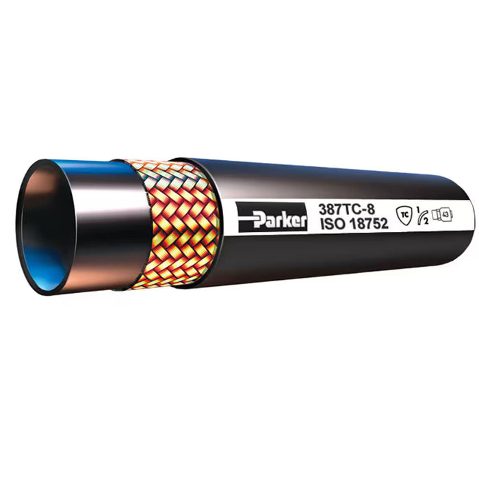 Manguera hidráulica Parker GlobalCore Serie 387 de 20 mm I.D. - Parte 387TC-12-RL