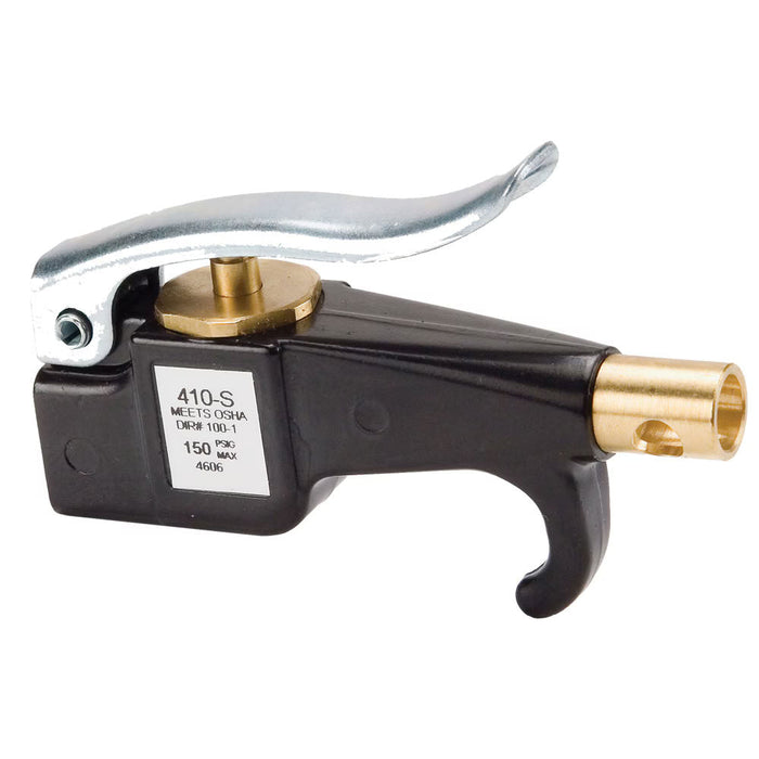 Pistola de soplado industrial Parker 410-S en línea con boquilla de latón y control por palanca