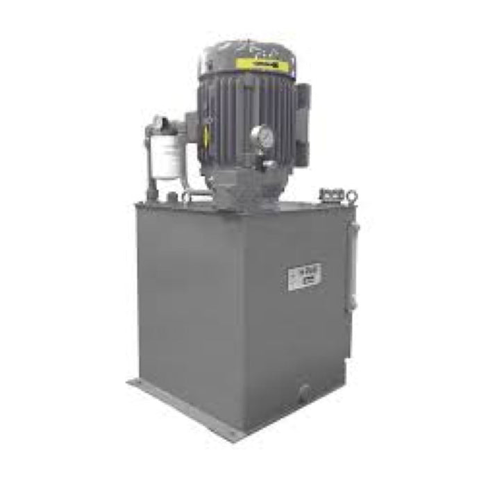 Unidad hidráulica Parker D51.3GS3PKOMX de 5 galones con flujo máximo de 1.29 GPM y motor eléctrico de 2.0 HP para maquinaria industrial y sistemas hidráulicos