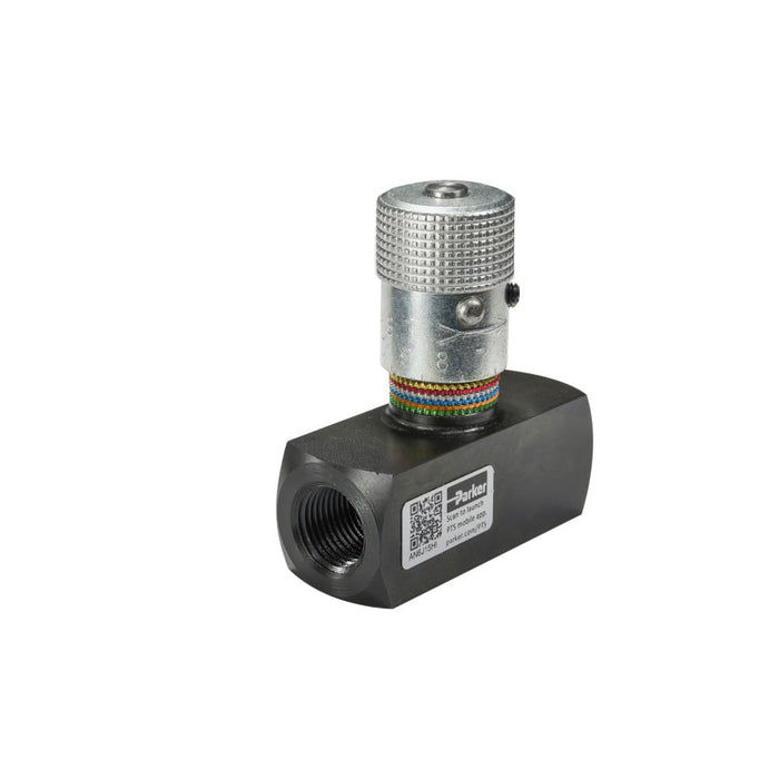 Válvula de aguja Parker N800B serie N en línea con conexión 1/2 in NPT cuerpo en latón