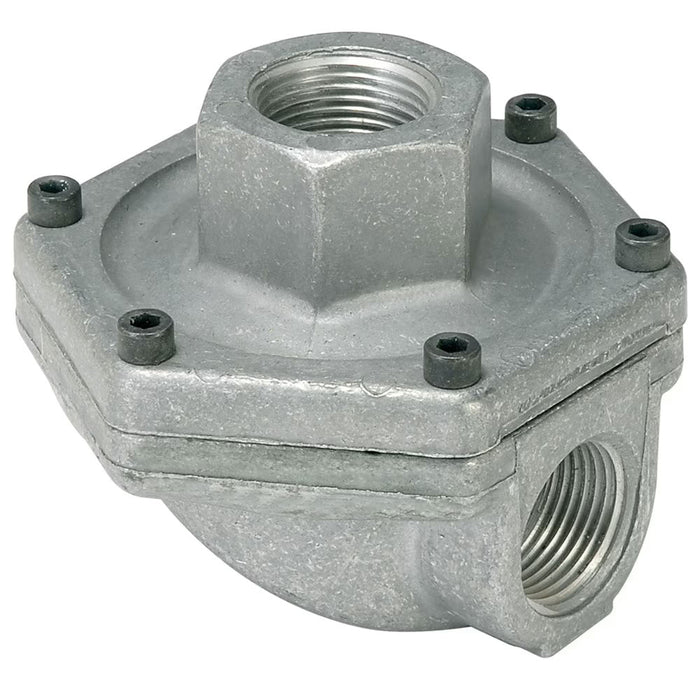 Válvula de escape rápido Parker 0R75B serie 0R en línea con conexiones 3/4 in NPT y BSPP cuerpo en aluminio