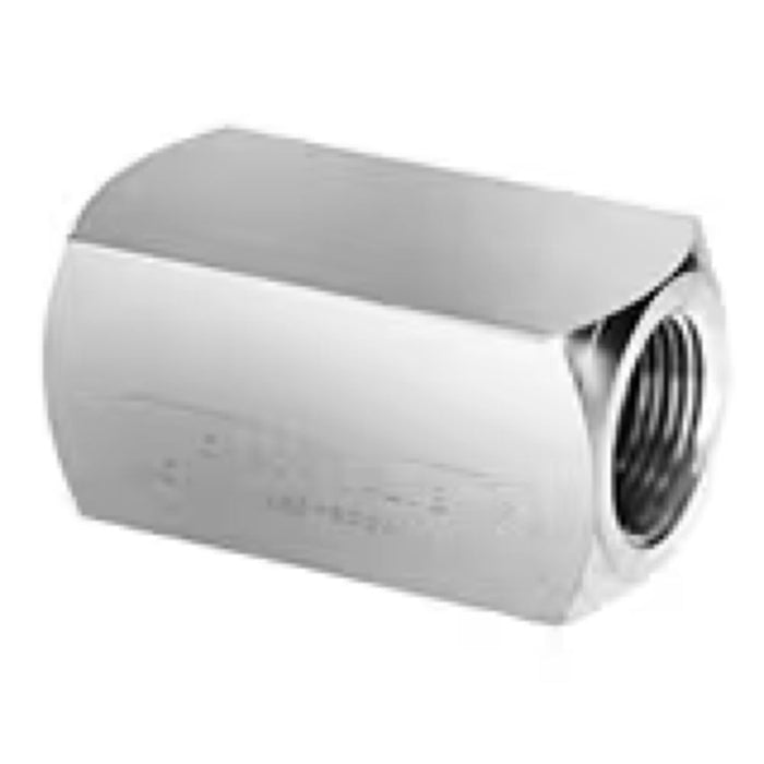 Válvula de retención Parker 003393000 Hembra a Hembra en línea con cuerpo en latón y acero