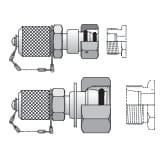 Adaptador Parker VKA3/08SCF — EO Diagnóstico Acero