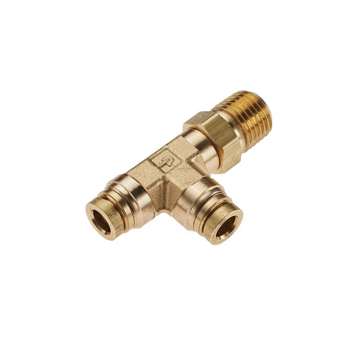 Tee Parker 171PTC-8-4 — 1/2" Run con Rosca NPT Macho 1/4"