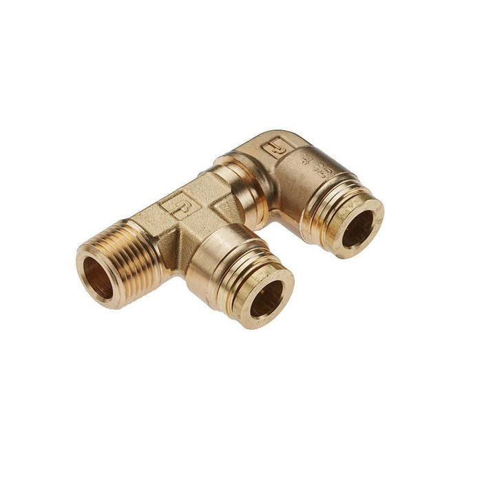 Codo Parker 189PTC-6-4-6 — 90° Dual 3/8" y 1/4" NPT 3/8"