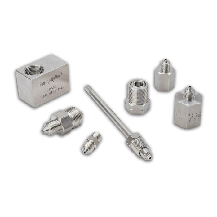 Adaptador Parker 6Y6Y-4-4C — Alta Presión Acero Inox