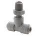 Tee Parker A4MTS4-MG — Acetal Gris NPT Macho 1/4"