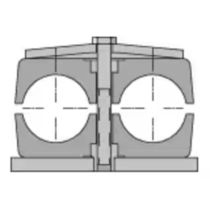 Abrazadera Parker 5381/381-PP para Tubo 1 1/2 in Polipropileno Serie Twin Light Duty