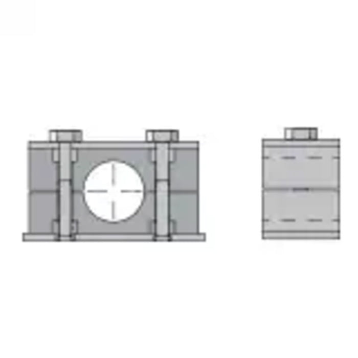Abrazadera pesada Parker 6603-HPP de polipropileno para tubería de 2 in
