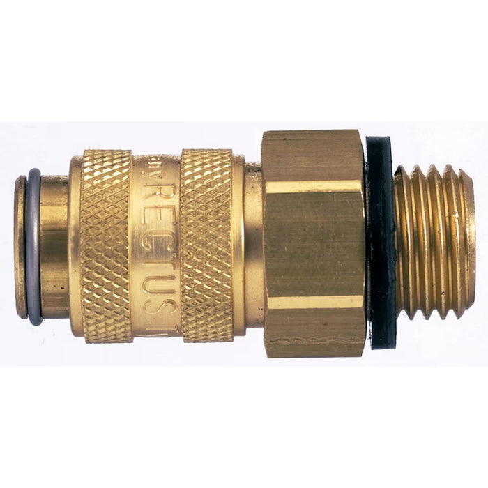 Acoplador Rápido Parker 21KAAW13MPX Serie 21 Hembra para Aire y Agua Conexión Macho BSPP G1/4 en Latón