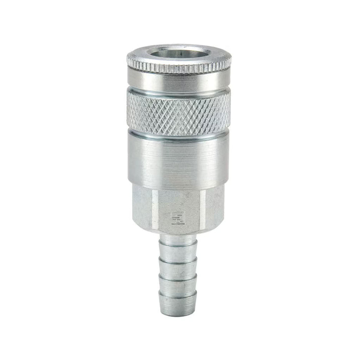 Acoplamiento Rápido Neumático Parker 16-5B Hembra Serie 20 Industrial Interchange 1/2 in Cuerpo Conexión Barb para Manguera 3/8 in Acero