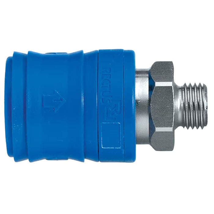 Acoplamiento Rápido Neumático Parker 26KEAW21MPN Hembra Serie 26 Autoventilado Conexión Macho BSPP G1/2 en Latón