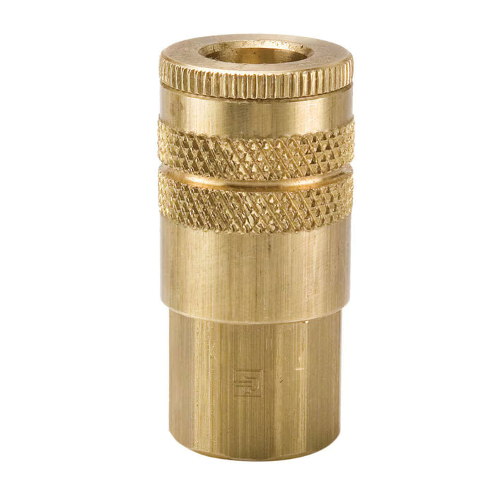 Acople Rápido Industrial Parker B23E de 1/4 in Rosca de 3/8-18 NPTF Hembra en Latón