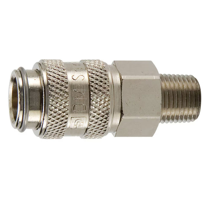 Acople Rápido Miniatura Parker DM-121-4MP Hembra de 1/8 in NPTF Macho 1/4-18 Doble Cierre