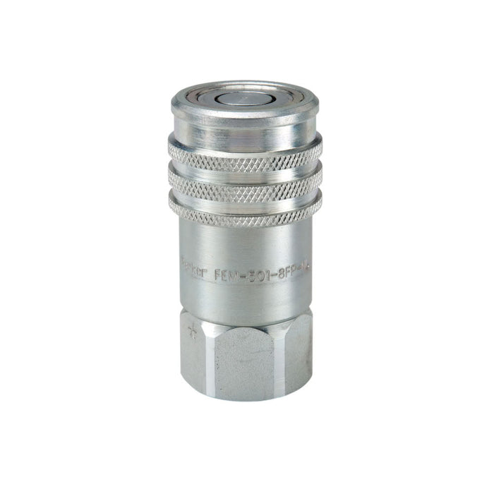 Acople Rápido Parker FEM-621-12FO-NL Hembra Cara Plana de 5/8 in UNF
