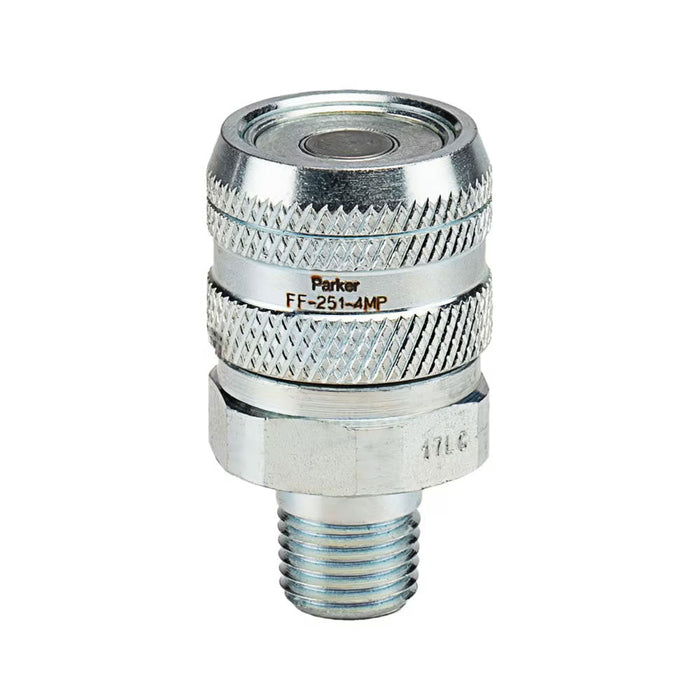 Acople Rápido Parker FF-251-4MP Hembra Cara Plana HTMA de 1/4 in NPTF Macho