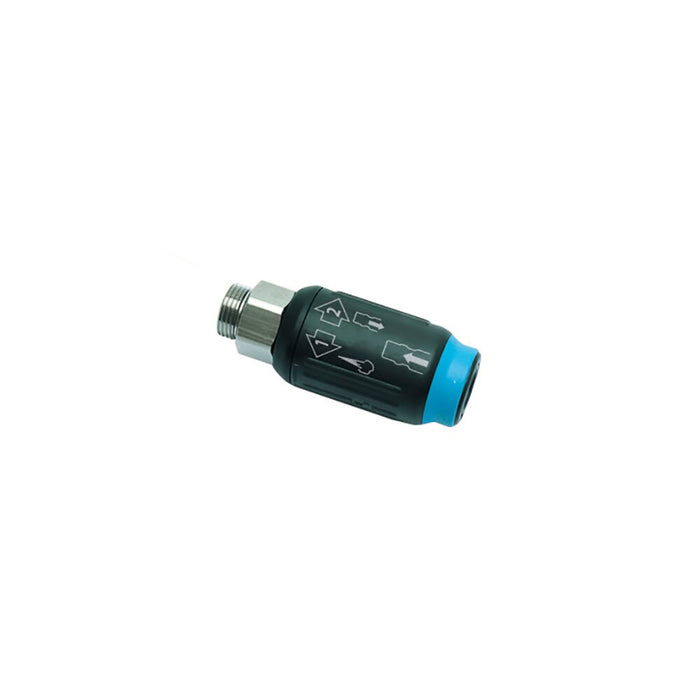 Acople rápido ISO B Parker 9401U06 13 de G 1/4 con válvula de autoventilación