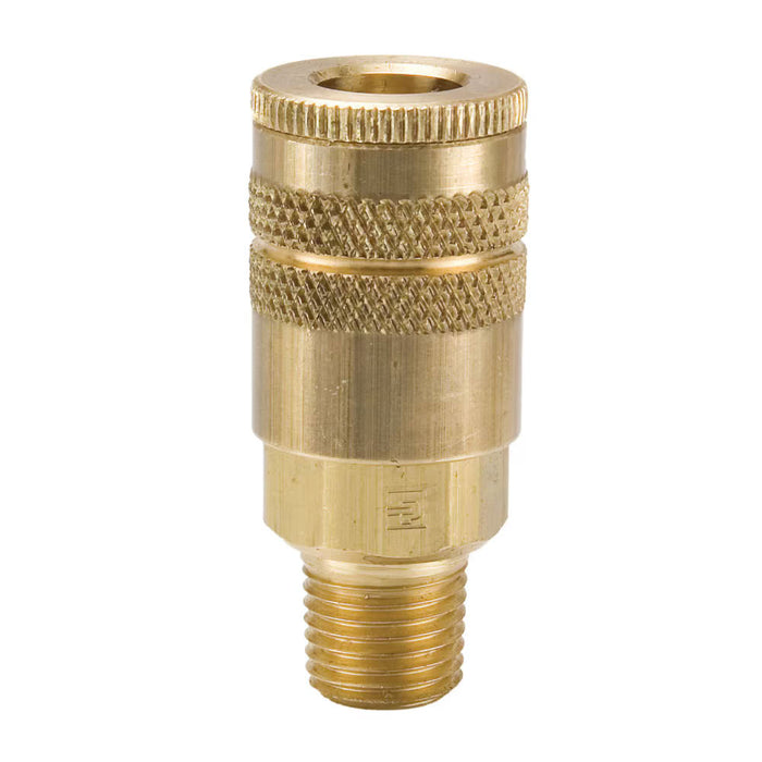 Acople rápido industrial serie 20 Parker B22N de latón de 1/4 in a rosca NPTF macho de 1/4-18
