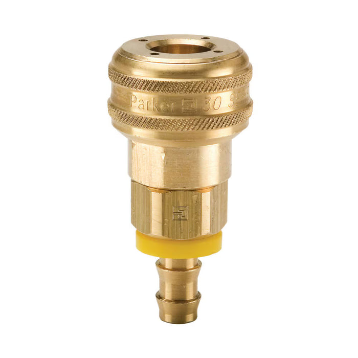 Acople rápido para conectar por empuje serie 30 Parker B36-6BP de latón de 1/2 in para manguera Push-Lok de 1/2 in