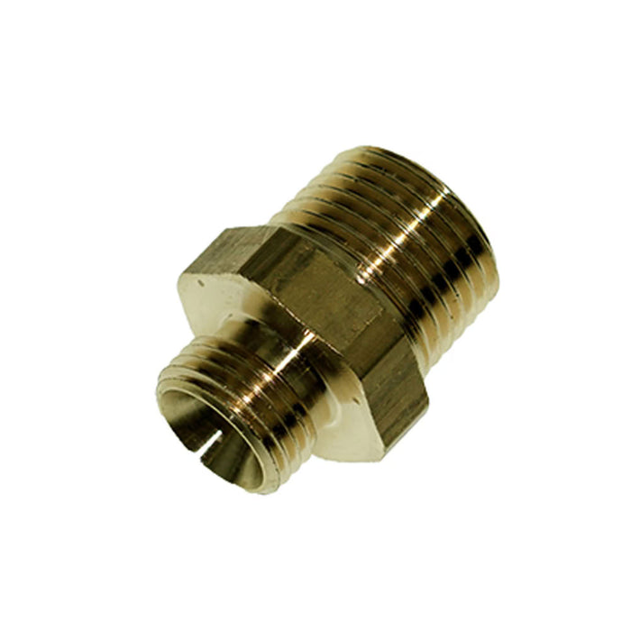 Adaptador Macho Parker EG4-10-1/2 60° Cono Compresión Latón para Tubo 10 mm a BSPT R1/2