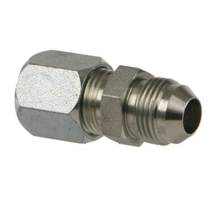 Adaptador Recto Parker 12 XHBU-S JIC 37° 3/4 in Macho a Ferulok 24° Flareless 3/4 in Macho