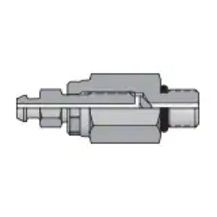 Adaptador de Purga Parker 4 P5ONBA-S ORB Macho a Niple de Purga de Acero