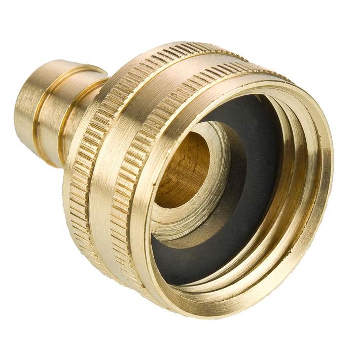 Adaptador giratorio para manguera de jardín Parker 90GH-12-6 de latón de 3/4 in a barba de 3/8 in