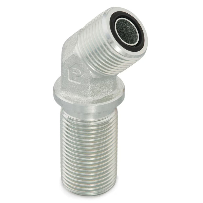 Codo 45° de Paso con Tuerca Parker Seal-Lok 4 WNLO-WLNL-S ORFS Macho a Macho para Paso de Muro Tubo 1/4 in Acero