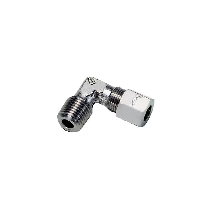 Codo 90° Macho Parker 1809 06 13 Compresión Acero Inoxidable 316L Tubo 6mm a BSPT R1/4