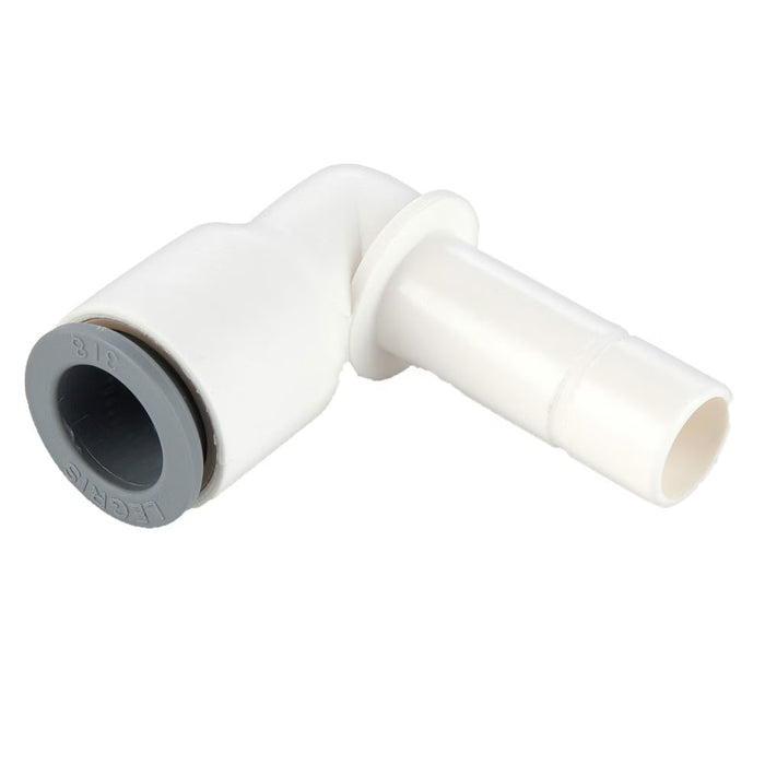 Codo 90° Parker Legris 6382 60 00WP2 LIQUIfit Push-In para Tubo 3/8 in a Tubo 3/8 in Polímero Biobasado