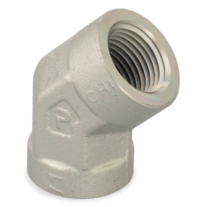 Codo de 45° Parker 1/4 DD45-S NPT Hembra en Acero