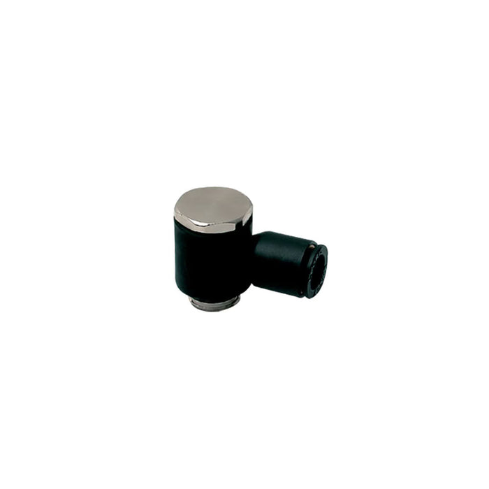 Codo de 90° Banjo Parker 3118 08 13 LF 3000 Push-to-Connect para Tubo 8 mm a Macho BSPP G1/4