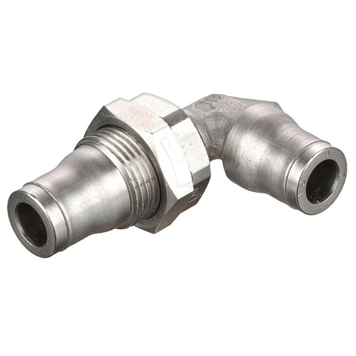 Codo de 90° Bulkhead Parker 165PLMBH-12M Prestolok PLM Conexión Rápida Push-In Latón para Tubo 12 mm