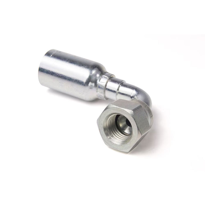 Codo de 90° Corto Parker 13956-4-3 Serie 56 JIC 37° Hembra a Manguera de 1/4 in a 3/16 in en Acero