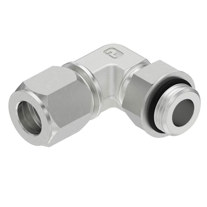 Codo de 90° Ferulok Parker 8-12 C5BU-S de acero para tubo de 1/2 in a rosca SAE-ORB macho de 1 1/16-12