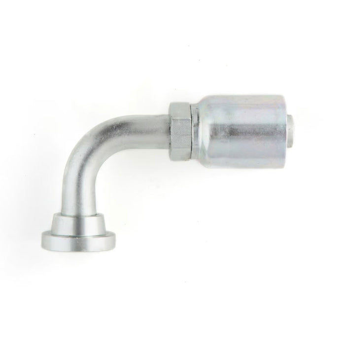 Codo de 90° Hidraulico Parker 11977-24-20 Series 77 Brida SAE 61 de 1 1/2 in para Manguera de 1 1/4 in en Acero