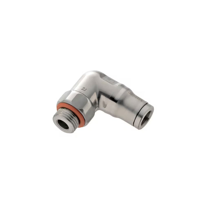 Codo de 90° Legris Parker 3879 06 10 LF 3800 Push-to-Connect en Acero Inoxidable 316L para Tubo 6 mm a Macho BSPP G1/8