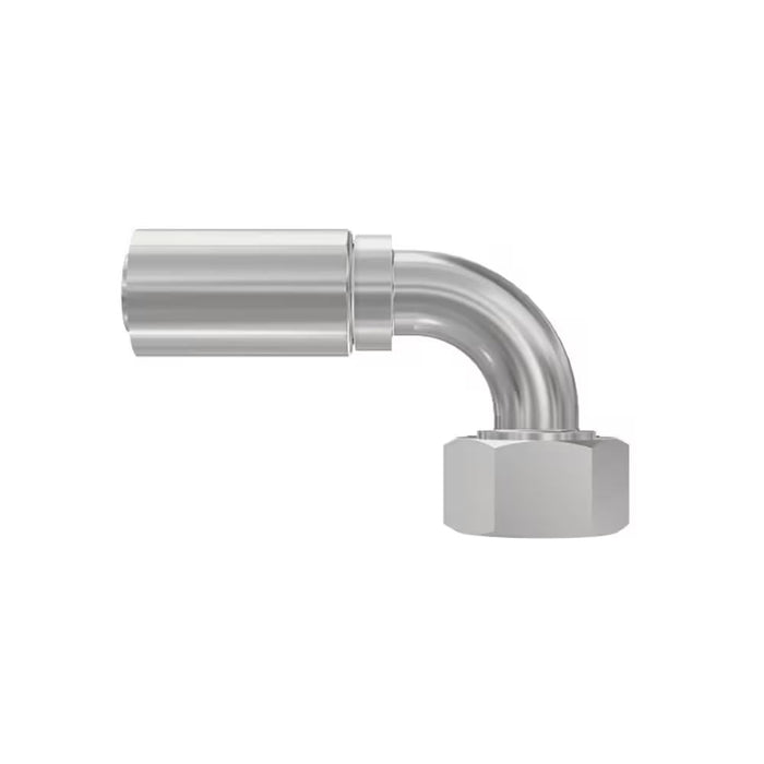 Codo de 90° Parker 11C77-16-10 de Crimpado para Manguera de 5/8 in a Roscado Métrico M24 en Acero