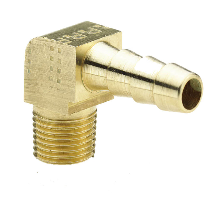 Codo de 90° Parker 129HB-4-4 Latón Barba 1/4 in a NPT 1/4 in Macho