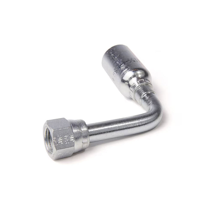Codo de 90° Parker 14156-4-4 Conexión Macho Manguera de 1/4 in a Hembra JIC 37° Giratorio en Acero